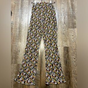 Floral polyester pants XS